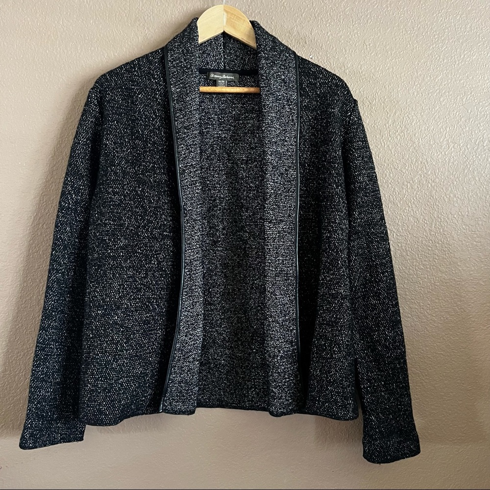 Tommy Bahama Wool Viscose Blend Open Black Blazer Size Medium